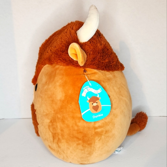 DUNKIE 🐮 Brown Furry Bison 2022 Original Squishmallow ☆》NWT《☆ - Picture 5 of 8